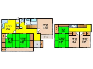 宝塚市中山台1丁目貸家の物件間取画像